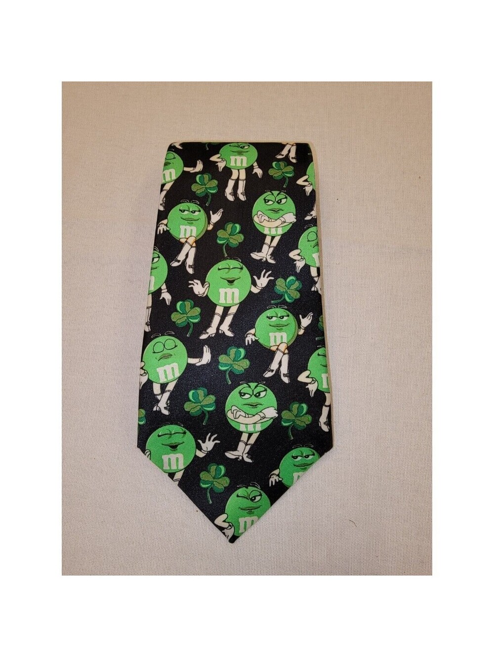 Vintage Ms. Green M&M  St. Patrick's Day Lucky Men's Tie Green Go-Go Heels Boots